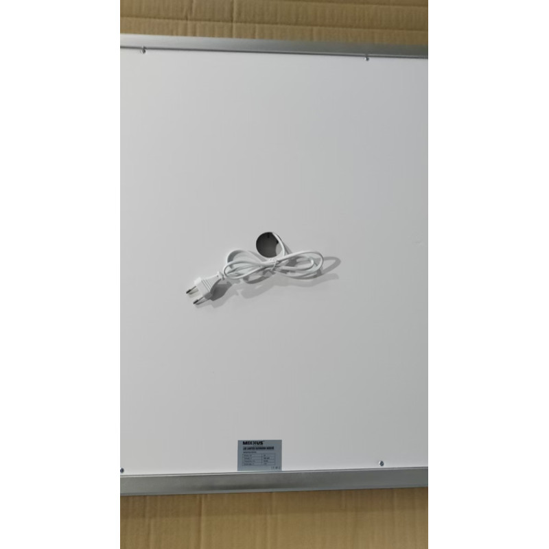 Дзеркало Mixxus WARM MR02-90x70-CASE з Led Touch, Anti-fog, димером, регулятором яскравості, годинником 