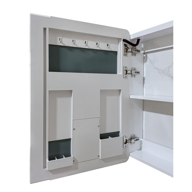 Зеркальный шкафчик Mixxus Premium Olivary CM01-80x70x13 с LED Touch, димером, регулятором яркости
