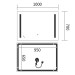 Зеркало Mixxus Premium LINES MR18-100x70-Reverse с Led Touch, Anti-fog, димером, регулятором яркости