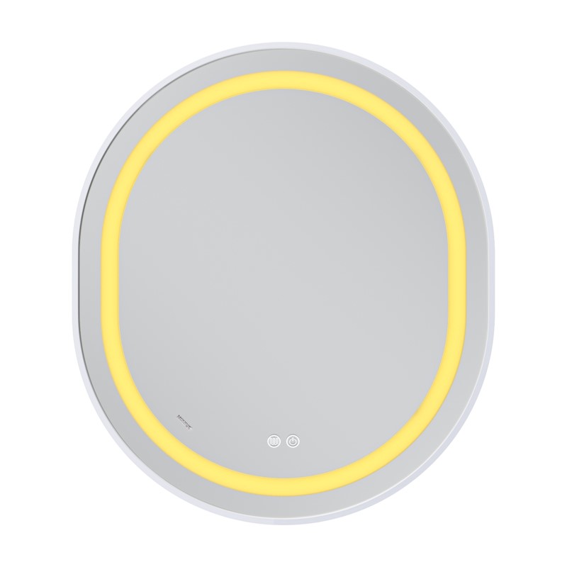 Зеркало Mixxus Premium ELLIPSE MV05-80x70-Reverse WHITE с Led Touch, Anti-fog, димером (3-6,5kK)