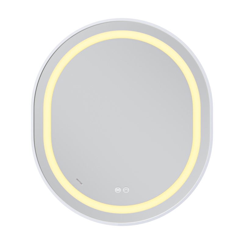 Зеркало Mixxus Premium ELLIPSE MV05-80x70-Reverse WHITE с Led Touch, Anti-fog, димером (3-6,5kK)