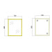 Зеркало настенное Zerix FONTE MRZ09-70x85-Reverse GOLD прямоугольное в золотой раме