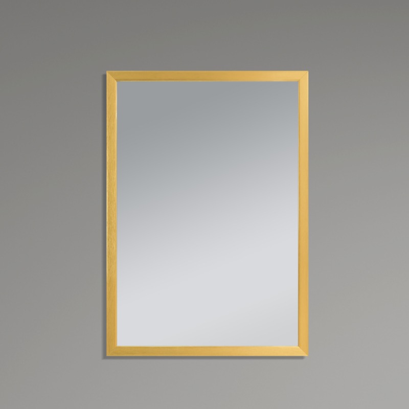 Зеркало настенное Zerix FONTE MRZ09-70x85-Reverse GOLD прямоугольное в золотой раме