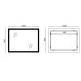 Зеркало Mixxus FLAT MR04-100x80 с Led Touch, Anti-fog, димером, регулятором яркости, часами