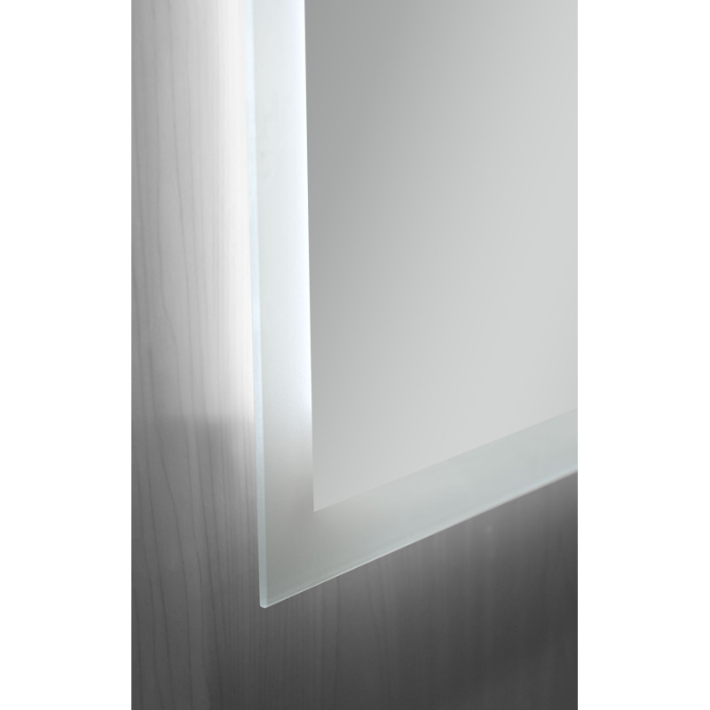 Зеркало Mixxus FLAT MR04-100x80 с Led Touch, Anti-fog, димером, регулятором яркости, часами