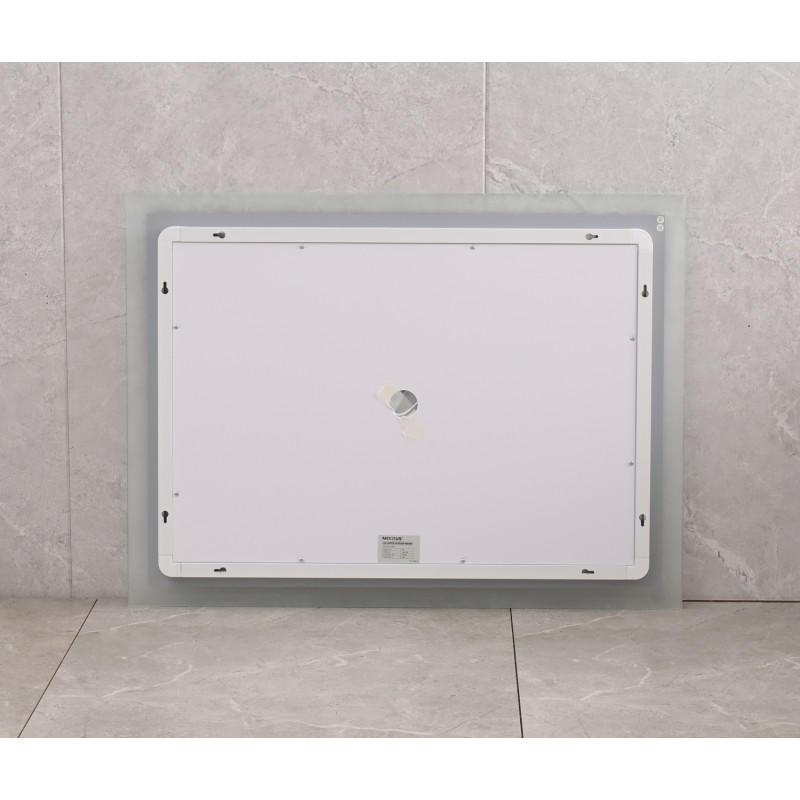 Зеркало Mixxus FLAT MR04-100x80 с Led Touch, Anti-fog, димером, регулятором яркости, часами
