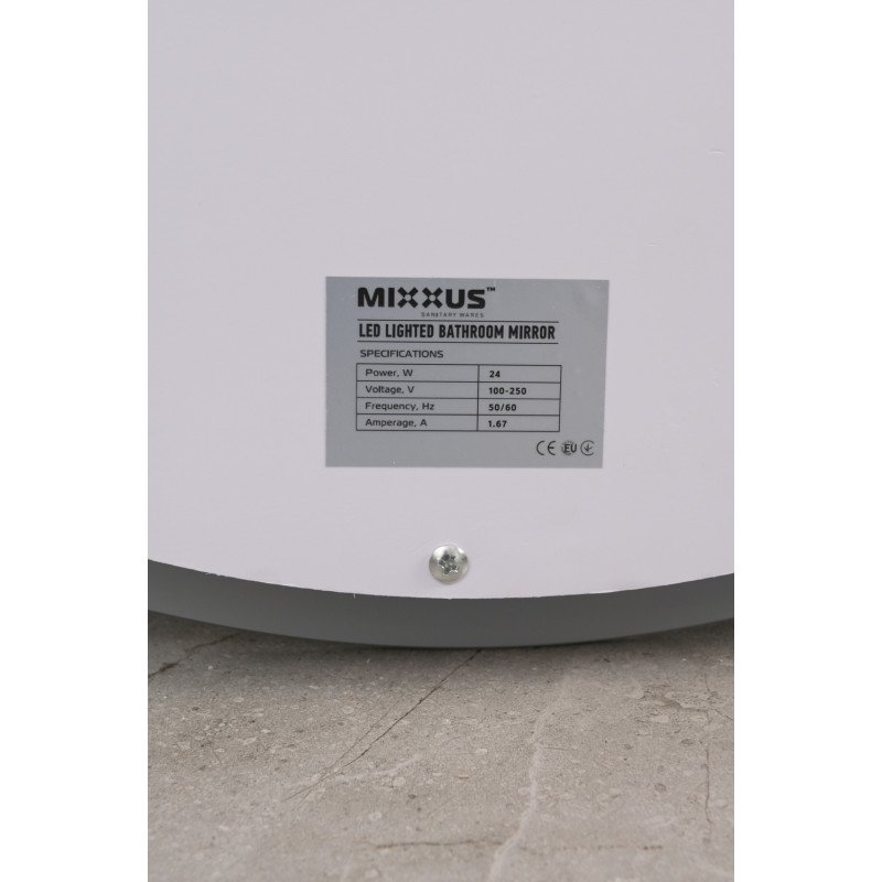 Дзеркало Mixxus PLAIN MC10-60 з Led Touch, Anti-fog, димером, регулятором яскравості, годинником 