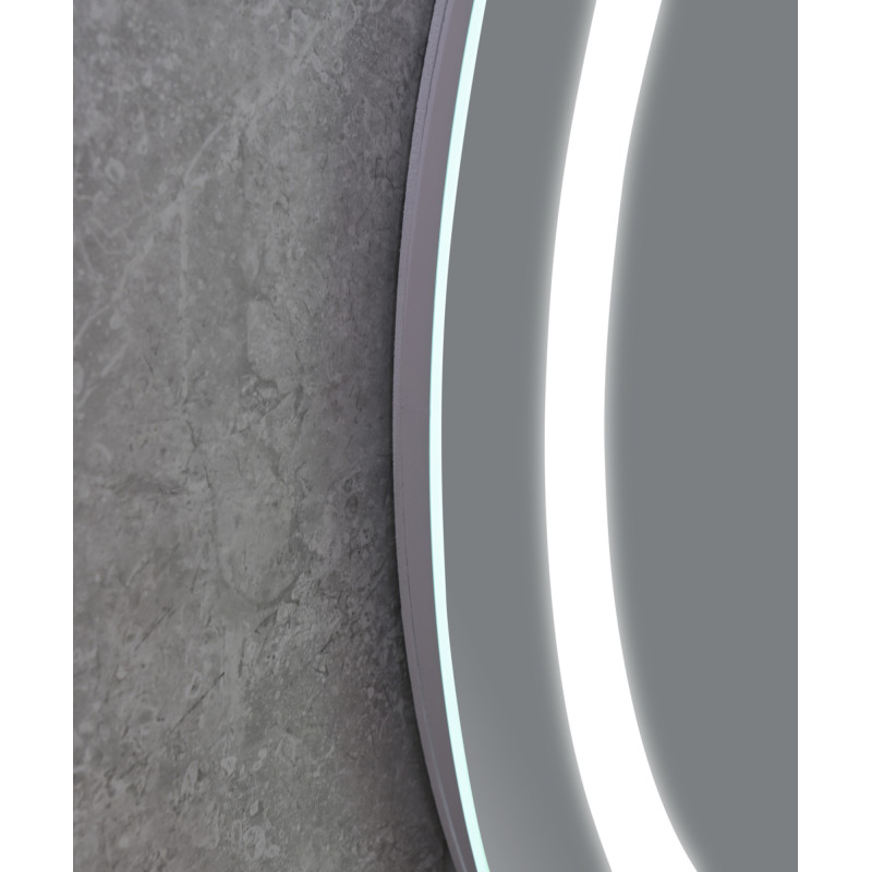 Зеркало Mixxus PLAIN MC02-60-CASE с Led Touch, Anti-fog, димером, регулятором яркости, часами