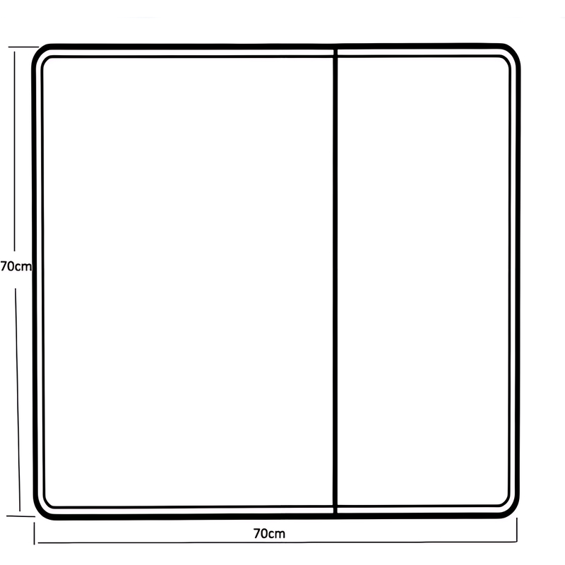 Зеркальный шкафчик Mixxus Premium Olivary CM01-70x70x13 с LED Touch, димером, регулятором яркости