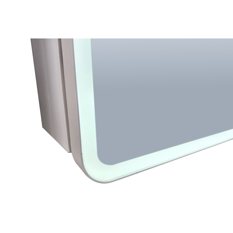 Зеркальный шкафчик Mixxus Premium Olivary CM01-70x70x13 с LED Touch, димером, регулятором яркости