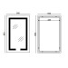 Зеркало Mixxus HARD MR06-50x80 с Led Touch, Anti-fog, димером, регулятором яркости, часами