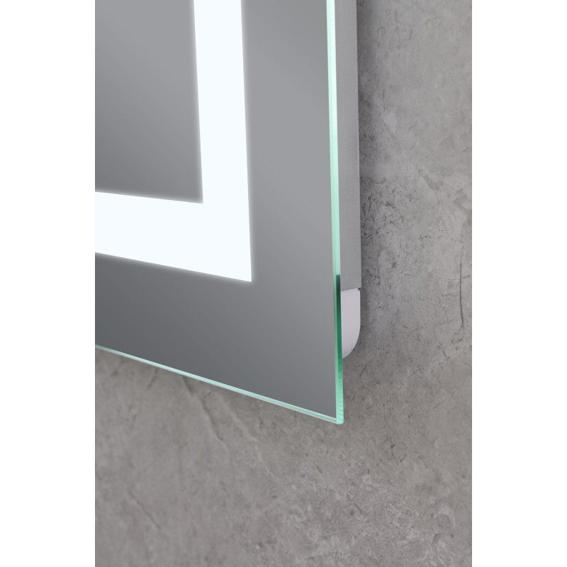 Зеркало Mixxus HARD MR06-50x80 с Led Touch, Anti-fog, димером, регулятором яркости, часами