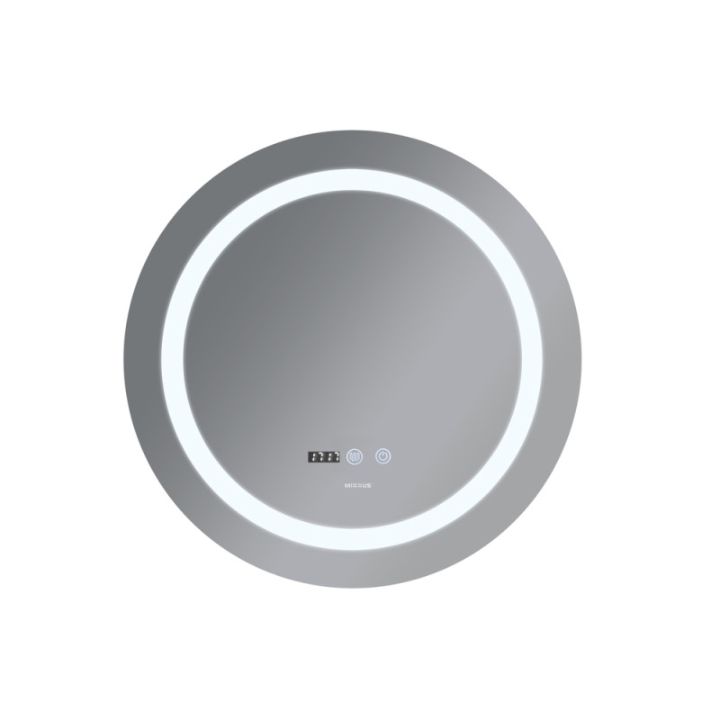 Дзеркало Mixxus PLAIN MC02-80-CASE з Led Touch, Anti-fog, димером, регулятором яскравості, годинником 