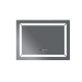 Зеркало Mixxus LIGHT MR01-80x60 с Led Touch, Anti-fog, димером, регулятором яркости, часами