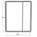 Зеркальный шкафчик Mixxus Premium Olivary CM01-60x70x13 с LED Touch, димером, регулятором яркости