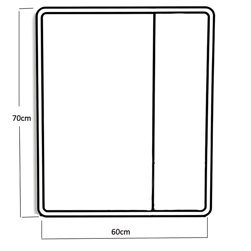 Зеркальный шкафчик Mixxus Premium Olivary CM01-60x70x13 с LED Touch, димером, регулятором яркости