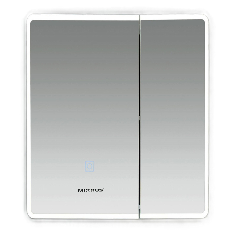 Зеркальный шкафчик Mixxus Premium Olivary CM01-60x70x13 с LED Touch, димером, регулятором яркости