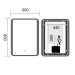 Зеркало Mixxus Premium OLIVARY MR19-80x60-Reverse с Led Touch, Anti-fog, димером (3-6,5kK)