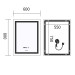 Зеркало Mixxus Premium FLASH MR21-60x80 с Led Touch, Anti-fog, димером, регулятором яркости, часами