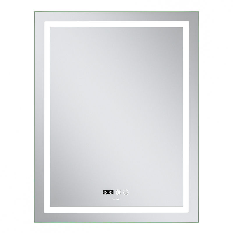 Зеркало Mixxus Premium FLASH MR21-60x80 с Led Touch, Anti-fog, димером, регулятором яркости, часами