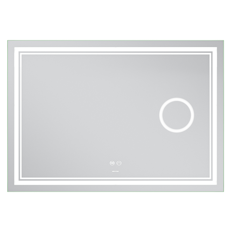 Зеркало Mixxus Premium QUADRO MR20-100x70 с Led Touch, Anti-fog, димером, регулятором яркости, линзой