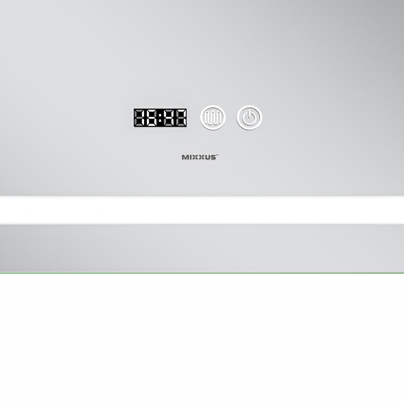 Дзеркало Mixxus Premium FLASH MR21-70x90 з Led Touch, Anti-fog, димером, регулятором яскравості, годинником 