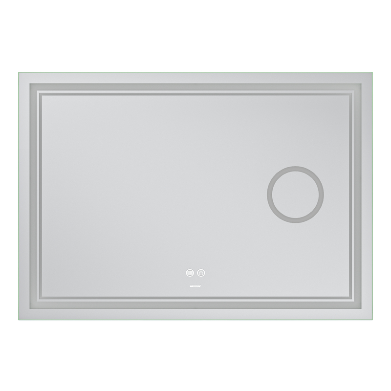 Зеркало Mixxus Premium QUADRO MR20-120x80 с Led Touch, Anti-fog, димером, регулятором яркости, линзой