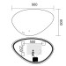 Зеркало Mixxus Premium DIVERSE MA01-90x60-Reverse с Led Touch, Anti-fog, димером (3-6,5kK)