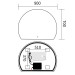 Зеркало Mixxus Premium TOPPER MS01-90x70-Reverse с Led Touch, Anti-fog, димером (3-6,5kK)