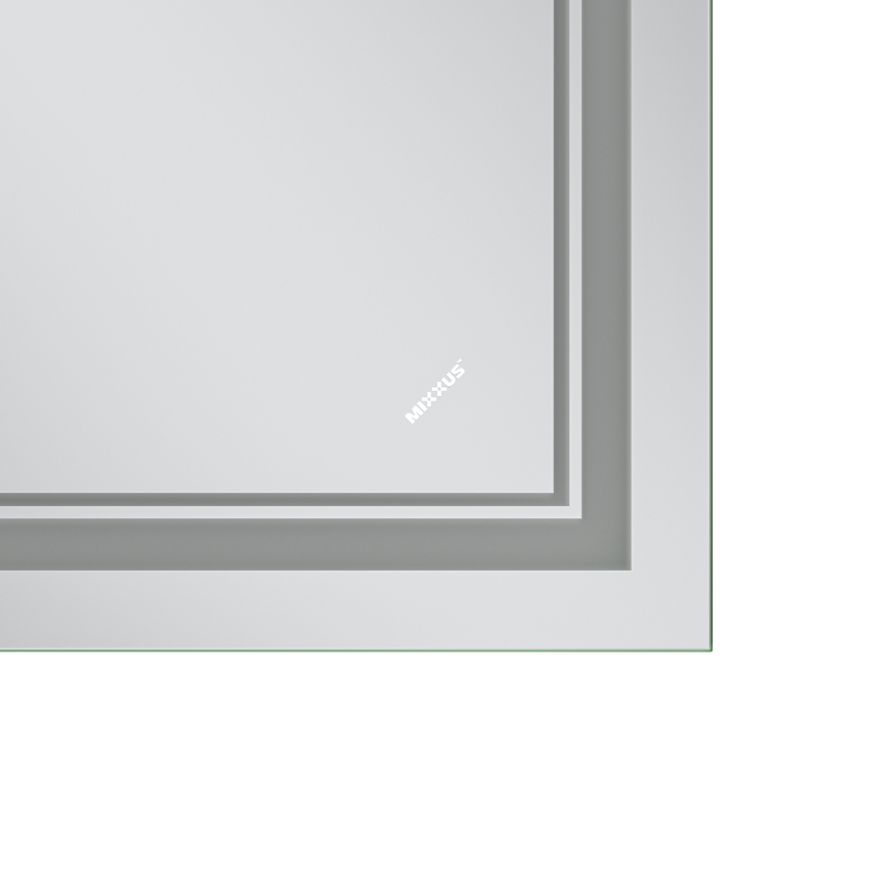 Дзеркало Mixxus Premium QUADRO MR20-80x60-Reverse з Led Touch, Anti-fog, димером, регулятором яскравості 