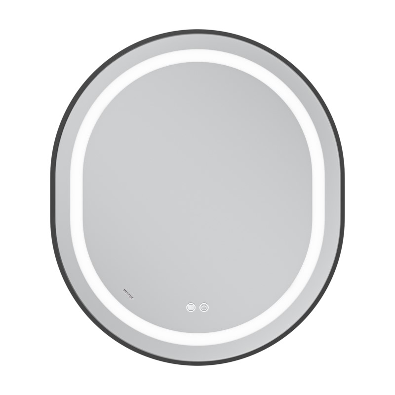 Зеркало Mixxus Premium ELLIPSE MV05-80x70-Reverse BLACK с Led Touch, Anti-fog, димером (3-6,5kK)