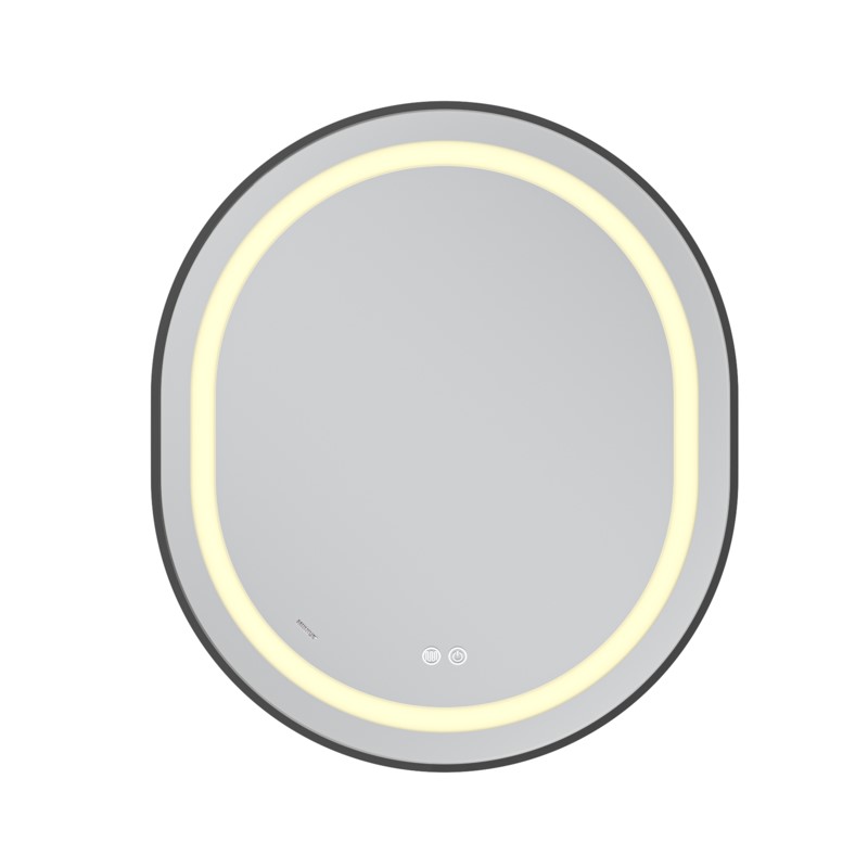 Зеркало Mixxus Premium ELLIPSE MV05-80x70-Reverse BLACK с Led Touch, Anti-fog, димером (3-6,5kK)