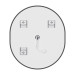 Зеркало Mixxus Premium ELLIPSE MV05-80x70-Reverse BLACK с Led Touch, Anti-fog, димером (3-6,5kK)