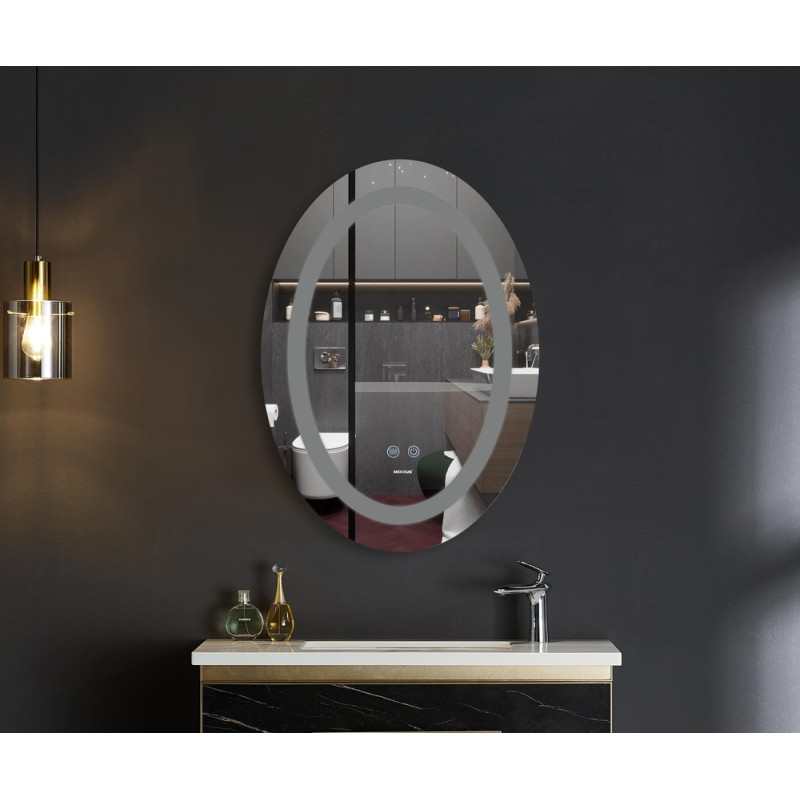 Дзеркало Mixxus PLAIN MV03-50x70 з Led Touch, Anti-fog, димером, регулятором яскравості 