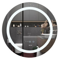 Зеркало Mixxus PLAIN MC02-60-CASE с Led Touch, Anti-fog, димером, регулятором яркости, часами