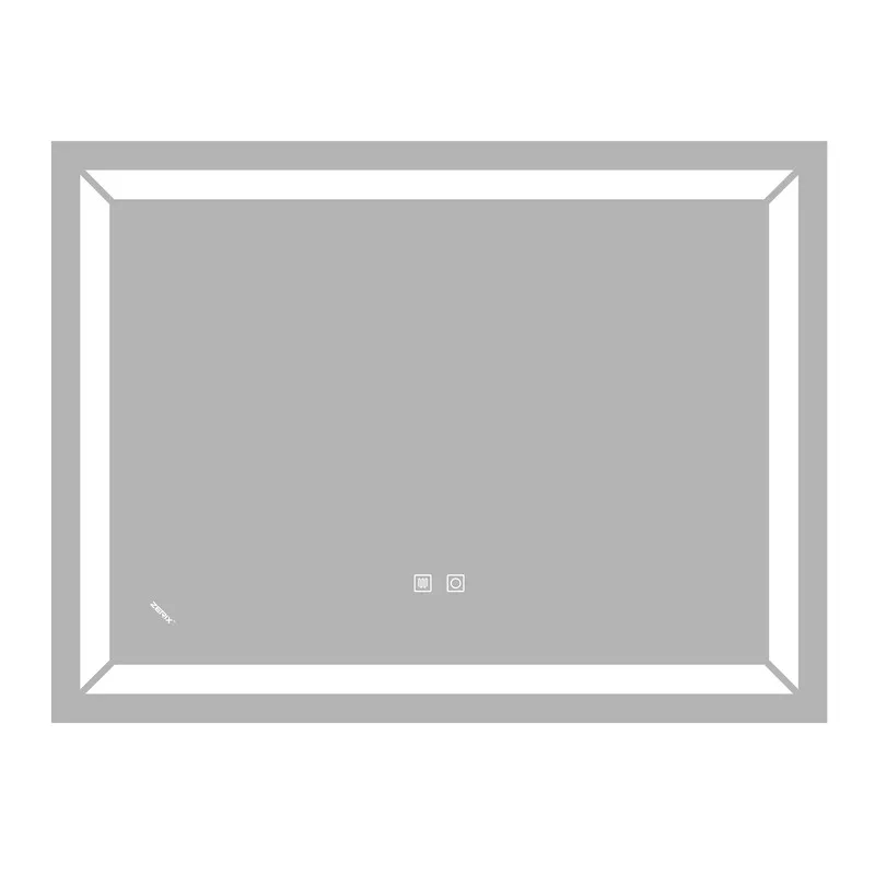 Дзеркало Zerix Kubix MR04-80x60-REVERSE з LED Touch, Anti-fog, димером, регулятором яскравості 