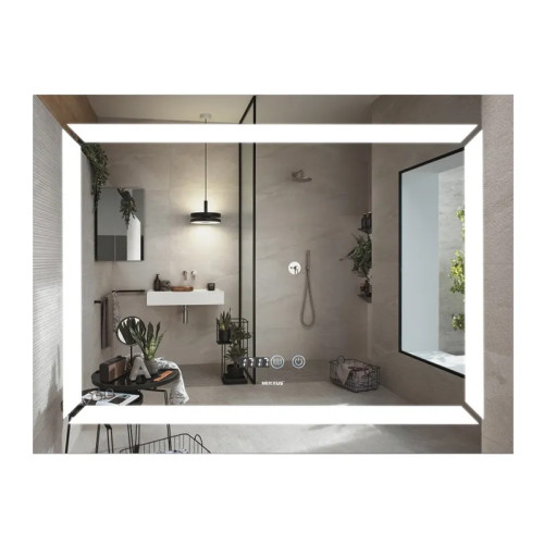 Дзеркало Mixxus LIGHT MR01-70x50 з Led Touch, Anti-fog, димером, регулятором яскравості, годинником Дзеркало Mixxus LIGHT MR01-70x50 з Led Touch, Anti-fog, димером, регулятором яскравості, годинником