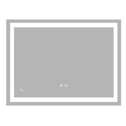 Зеркало Zerix Kubix MR03-80x60-REVERSE с LED Touch, Anti-fog, димером, регулятором яркости