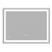 Зеркало Zerix Kubix MR03-80x60-REVERSE с LED Touch, Anti-fog, димером, регулятором яркости