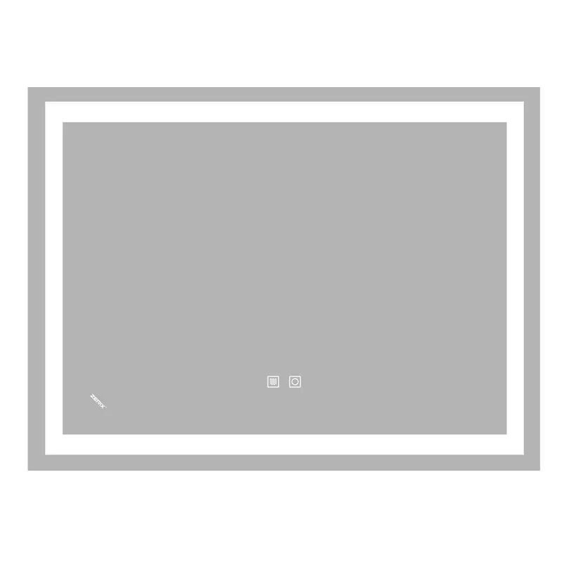 Зеркало Zerix Kubix MR03-80x60-REVERSE с LED Touch, Anti-fog, димером, регулятором яркости