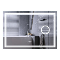 Зеркало Mixxus Premium QUADRO MR20-120x80 с Led Touch, Anti-fog, димером, регулятором яркости, линзой