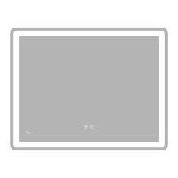 Зеркало Zerix Mirra MR05-90x70-REVERSE с LED Touch, Anti-fog, димером, регулятором яркости