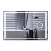 Зеркало Mixxus Premium QUADRO MR20-100x70 с Led Touch, Anti-fog, димером, регулятором яркости, линзой