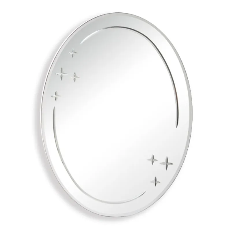 Дзеркало настінне Zerix FUSION MOZ03-55x70 овальне з декором 