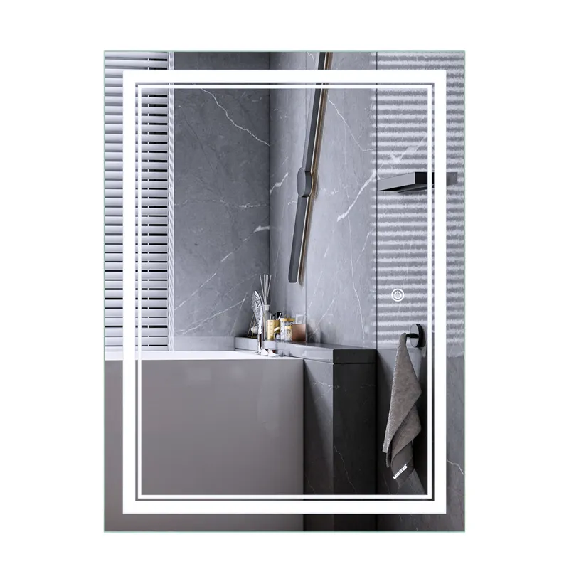 Зеркало Mixxus Premium QUADRO MR20-90x70-Reverse с Led Touch, Anti-fog, димером, регулятором яркости