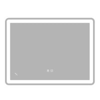Зеркало Zerix Mirra MR05-80x60-REVERSE с LED Touch, Anti-fog, димером, регулятором яркости