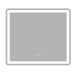 Зеркало Zerix Mirra MR05-80x70-REVERSE с LED Touch, Anti-fog, димером, регулятором яркости