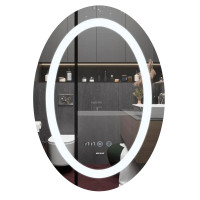 Зеркало Mixxus PLAIN MV02-50x70 с Led Touch, Anti-fog, димером, регулятором яркости, часами