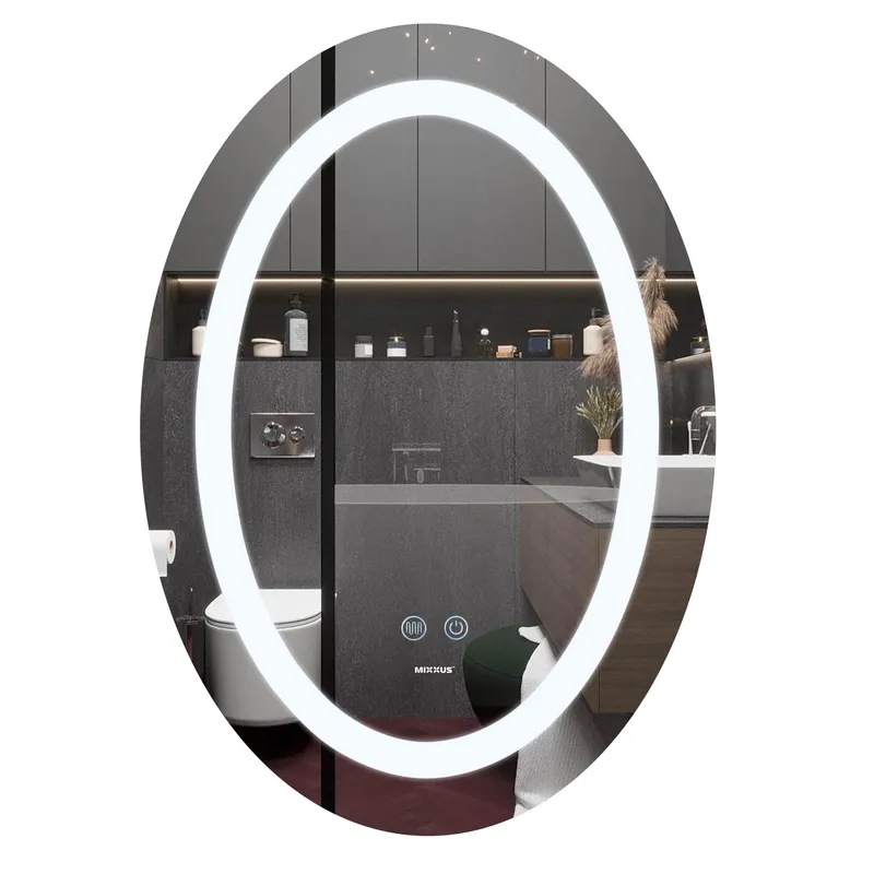 Дзеркало Mixxus PLAIN MV03-50x70 з Led Touch, Anti-fog, димером, регулятором яскравості 