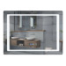 Зеркало Mixxus STYLE MR03-90x70 с Led Touch, Anti-fog, димером, регулятором яркости, часами